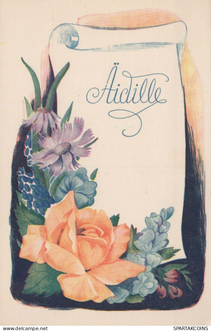 FLORES Vintage Tarjeta Postal CPA #PKE600.ES - Fleurs