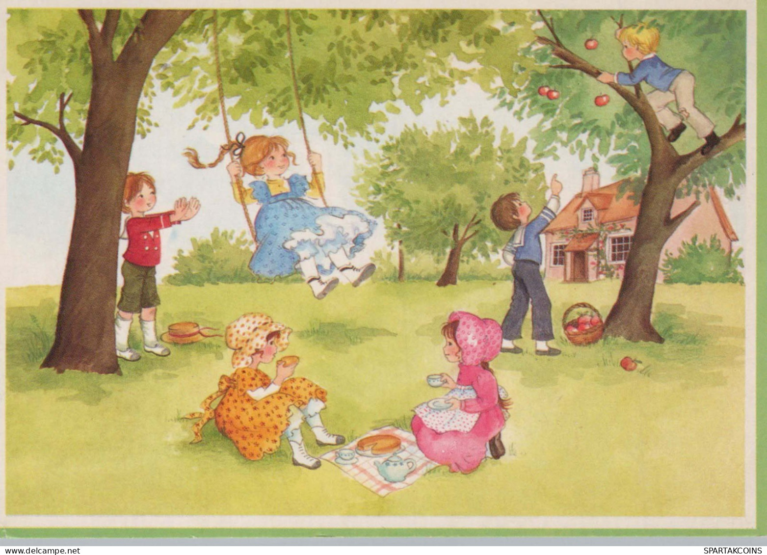 NIÑOS NIÑOS Escena S Paisajes Vintage Tarjeta Postal CPSM #PBU525.ES - Scènes & Paysages