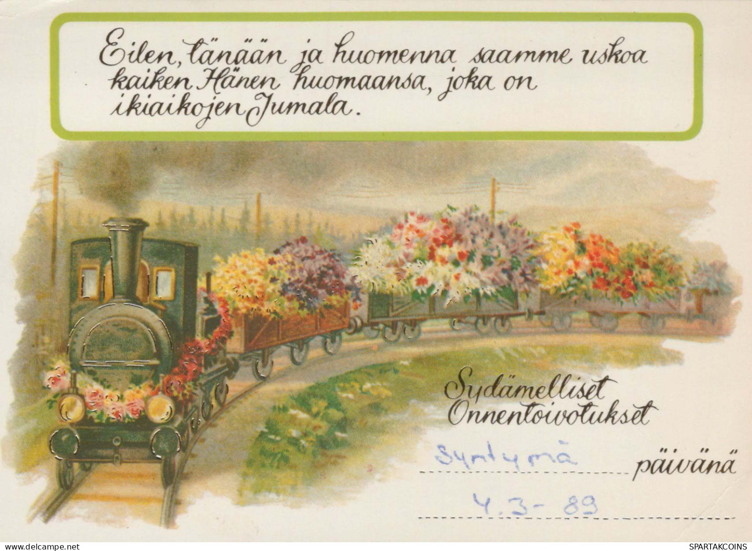 FELIZ CUMPLEAÑOS NIÑOS Vintage Tarjeta Postal CPSM #PBT786.ES - Anniversaire