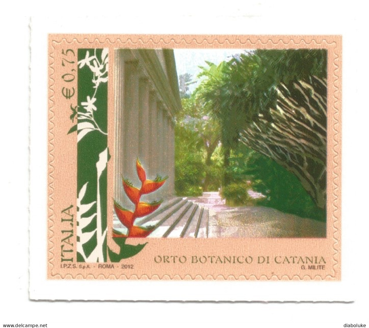 (REPUBBLICA ITALIANA) 2012, ORTO BOTANICO DI CATANIA - Francobollo Nuovo MNH - 2011-20: Nieuw/plakker