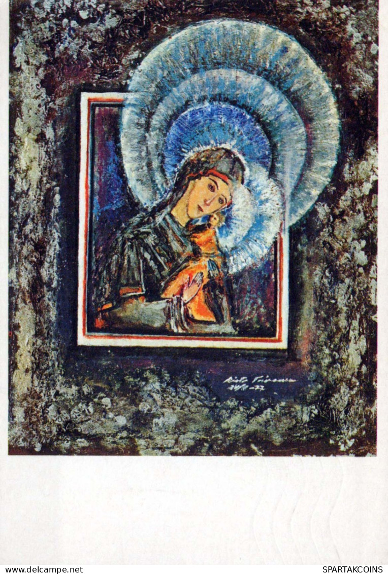 Virgen María Virgen Niño JESÚS Religión Vintage Tarjeta Postal CPSM #PBQ168.ES - Vierge Marie & Madones