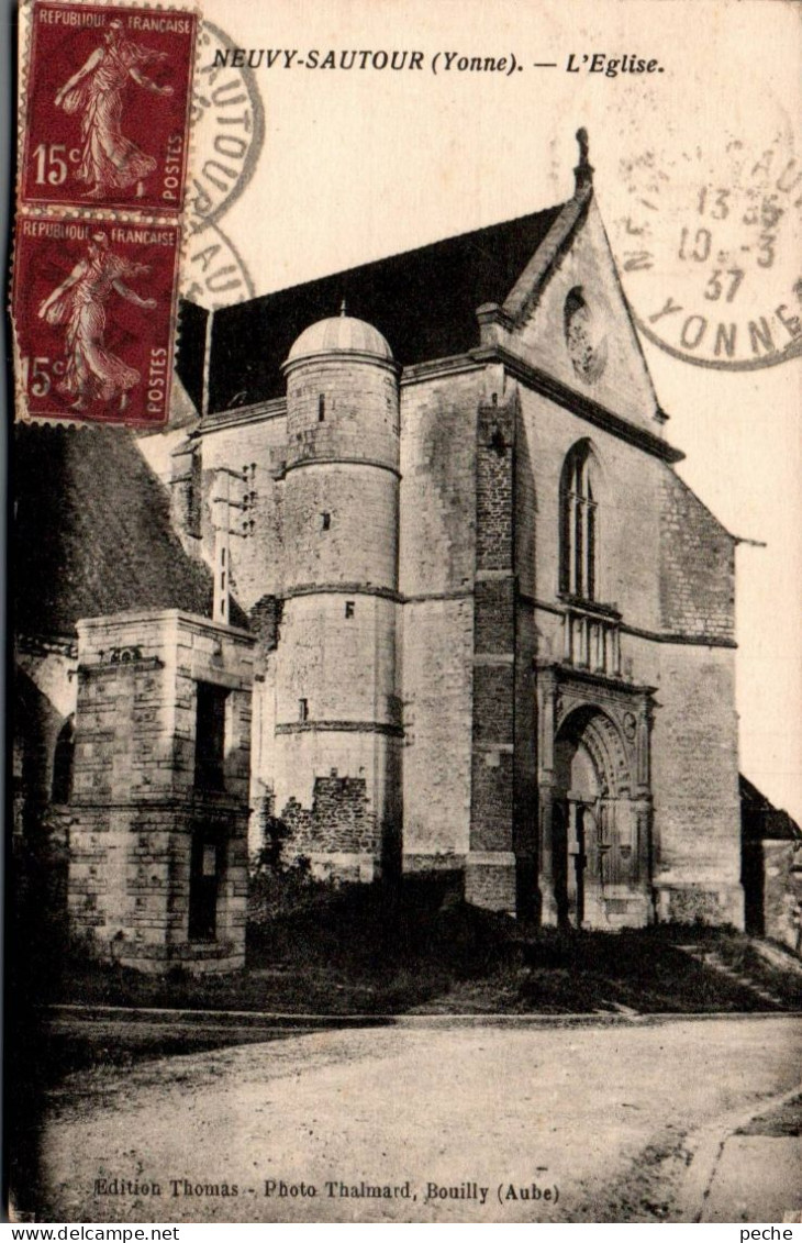 N°956 W -cpa Neuvy Sautour- L'église- - Neuvy Sautour