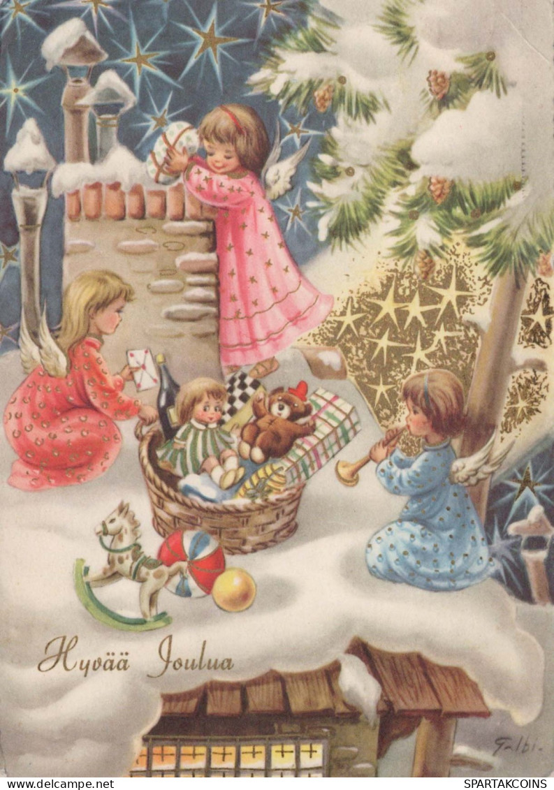 ÁNGEL Navidad Vintage Tarjeta Postal CPSM #PBP526.ES - Anges