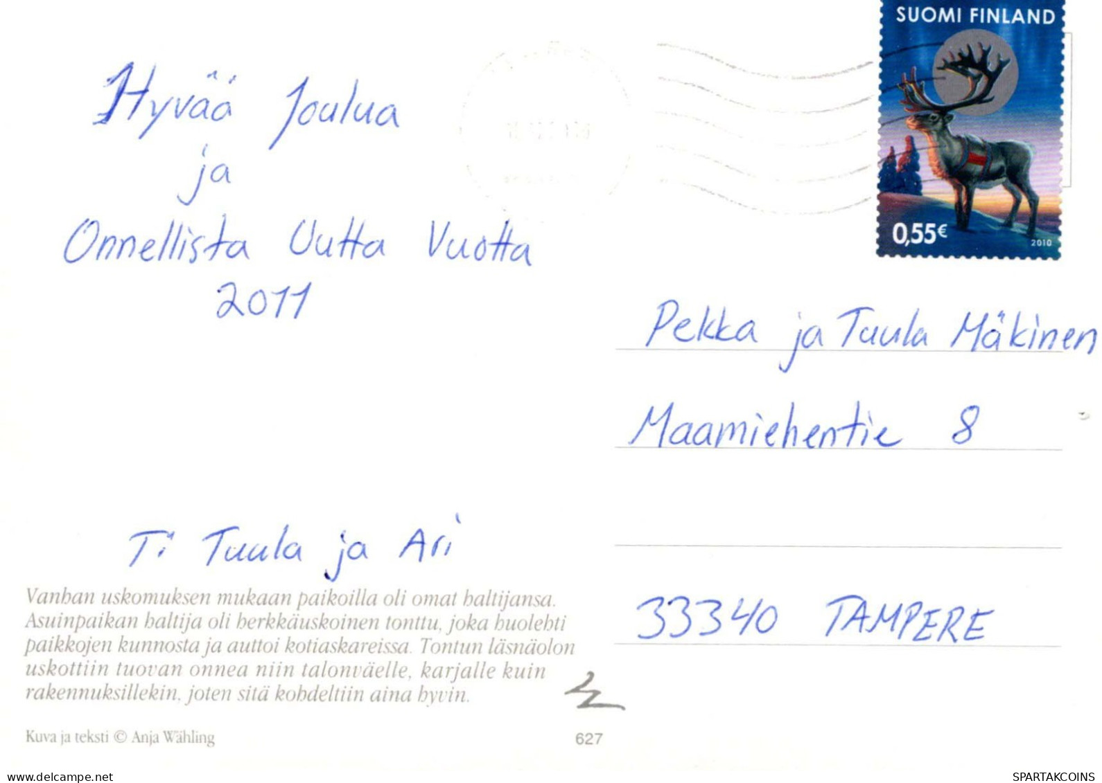 PAPÁ NOEL Feliz Año Navidad Vintage Tarjeta Postal CPSM #PBL086.ES - Santa Claus