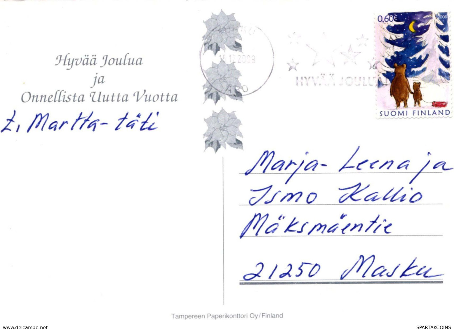 PAPÁ NOEL Feliz Año Navidad Vintage Tarjeta Postal CPSM #PBL409.ES - Santa Claus