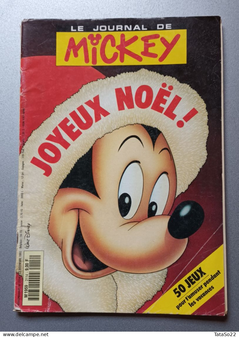 Le Journal De Mickey - N° 2114 Du 23 Décembre 1992 - Joyeux Noël - Autres & Non Classés