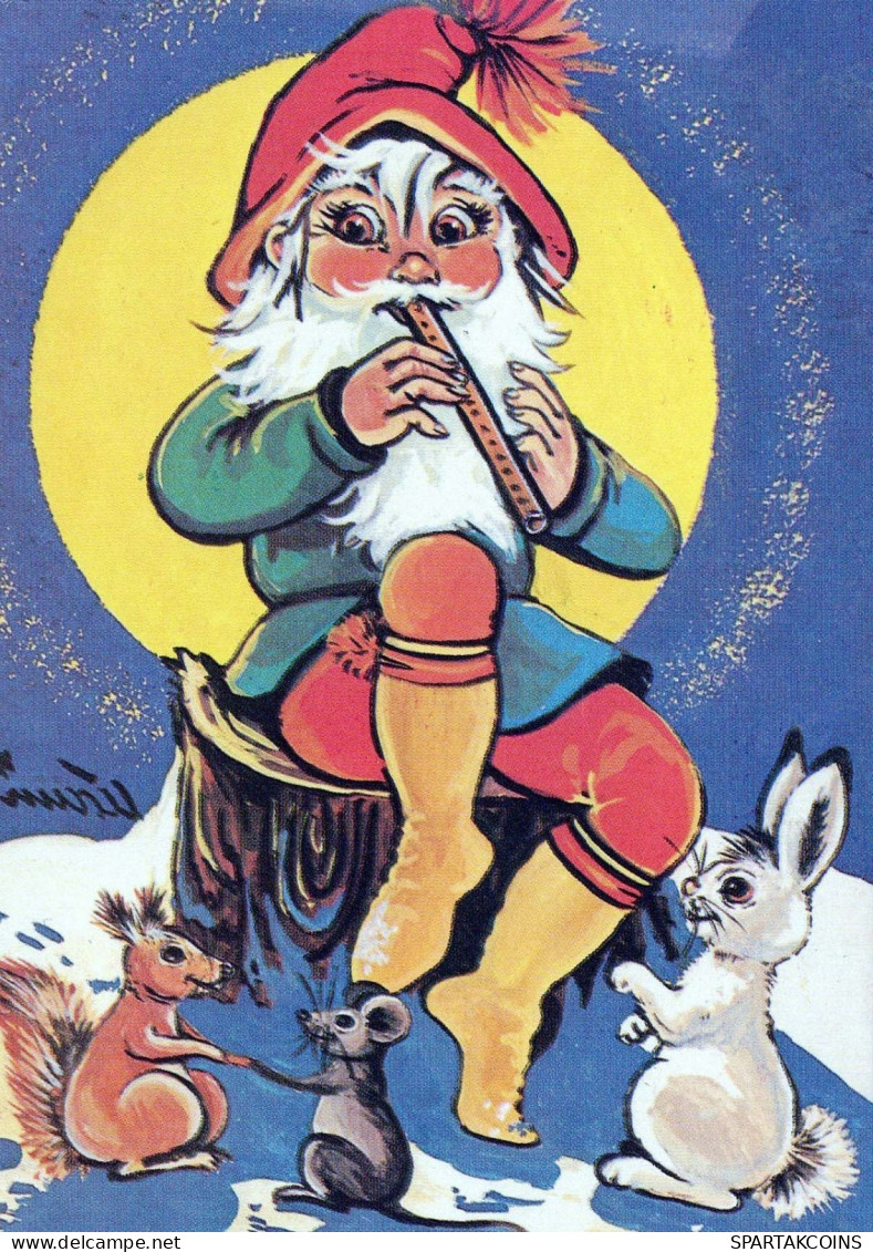 PAPÁ NOEL Feliz Año Navidad Vintage Tarjeta Postal CPSM #PBL159.ES - Santa Claus