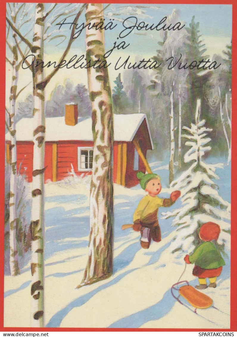 NIÑOS Escena Paisaje Vintage Tarjeta Postal CPSM #PBB494.ES - Scènes & Paysages