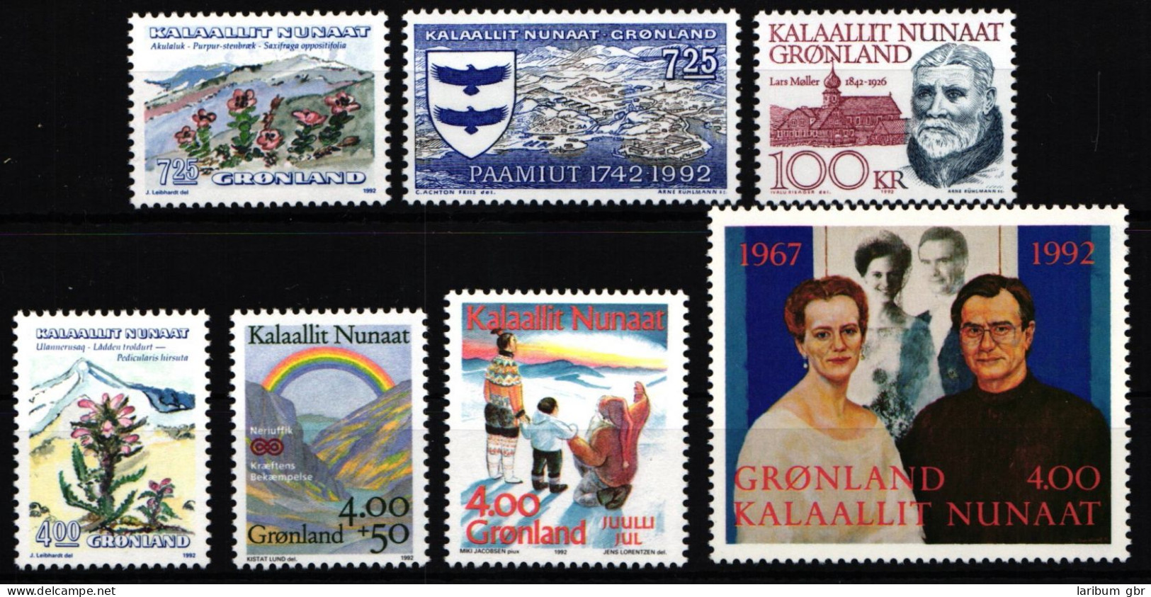 Dänemark Grönland Jahrgang 1992 Mit 223-229 Postfrisch #KG434 - Sonstige & Ohne Zuordnung