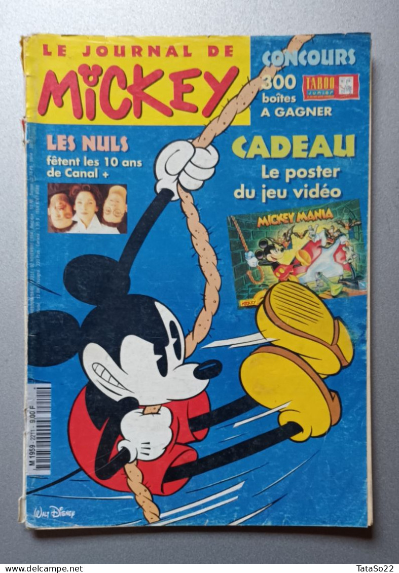 Le Journal De Mickey - N° 2211 Du 2 Novembre 1994 - Les Nuls Fêtent Les 10 Ans De Canal+ - Autres & Non Classés