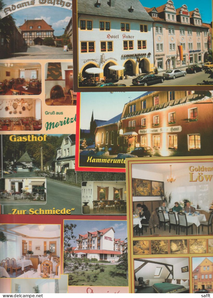 Lot Mit 77 Deutschen Ansichtskarten Motiv Hotel/Gaststätte, Nur Neue Bundesländer - Colecciones Y Lotes