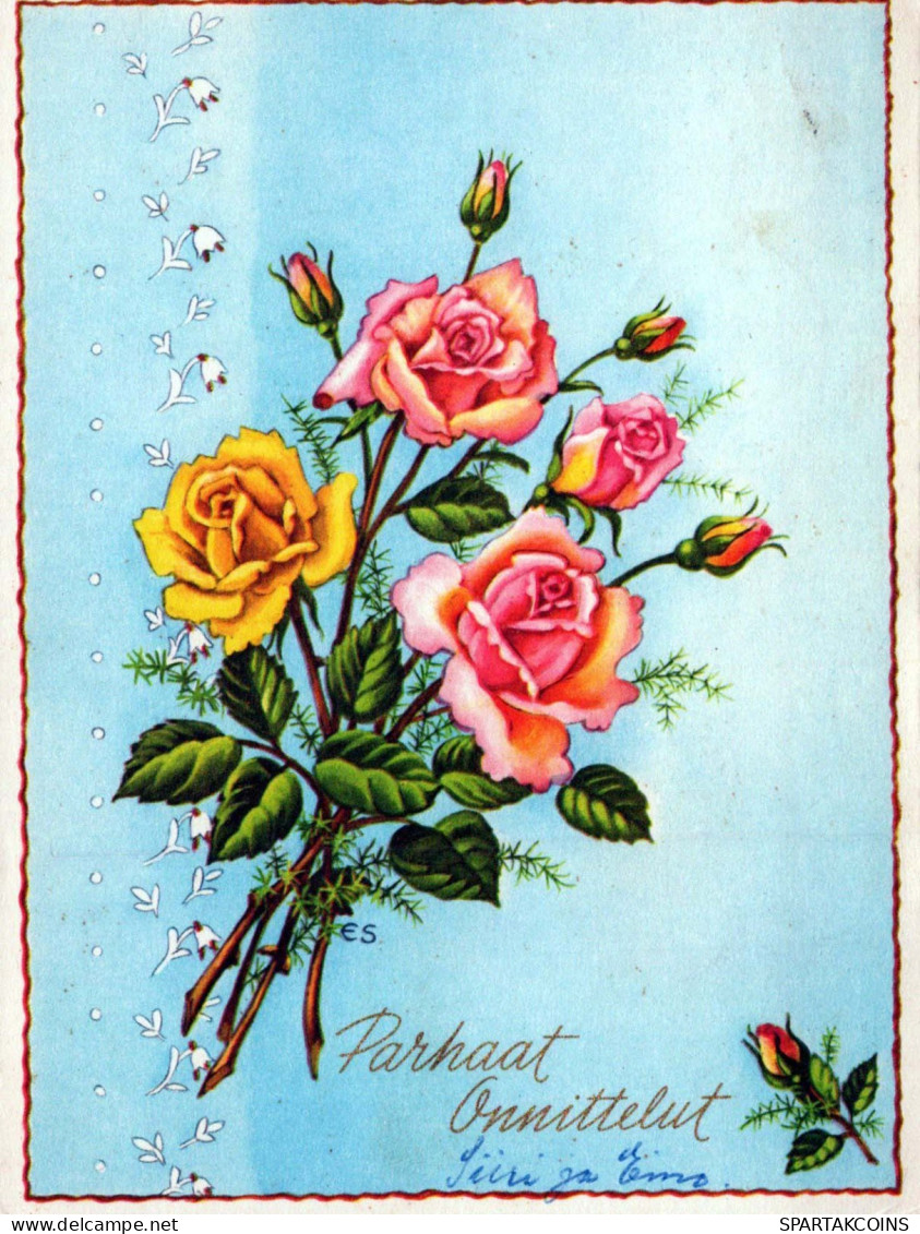 FLOWERS Vintage Ansichtskarte Postkarte CPSM #PAS564.DE - Blumen