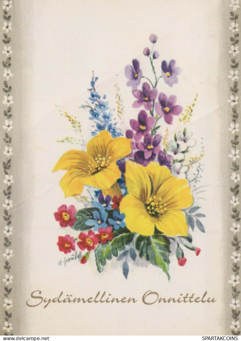 FLOWERS Vintage Ansichtskarte Postkarte CPSM #PAR601.DE - Flowers