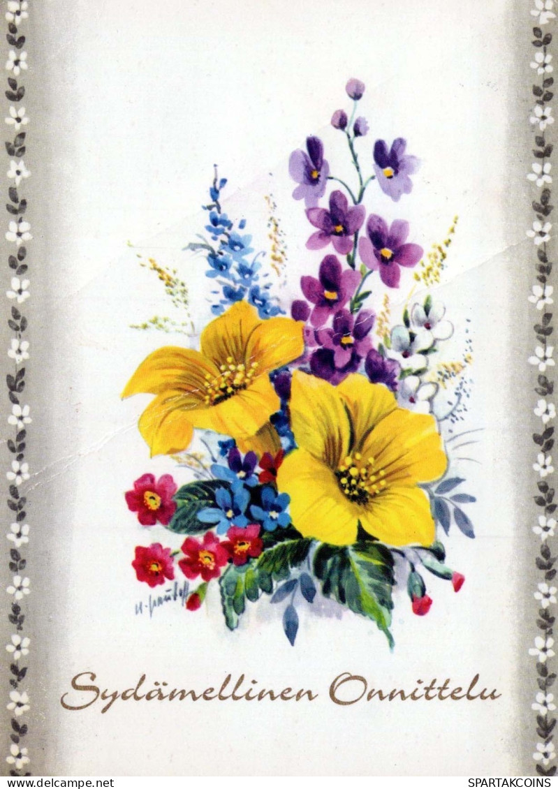 FLOWERS Vintage Ansichtskarte Postkarte CPSM #PAR601.DE - Flowers