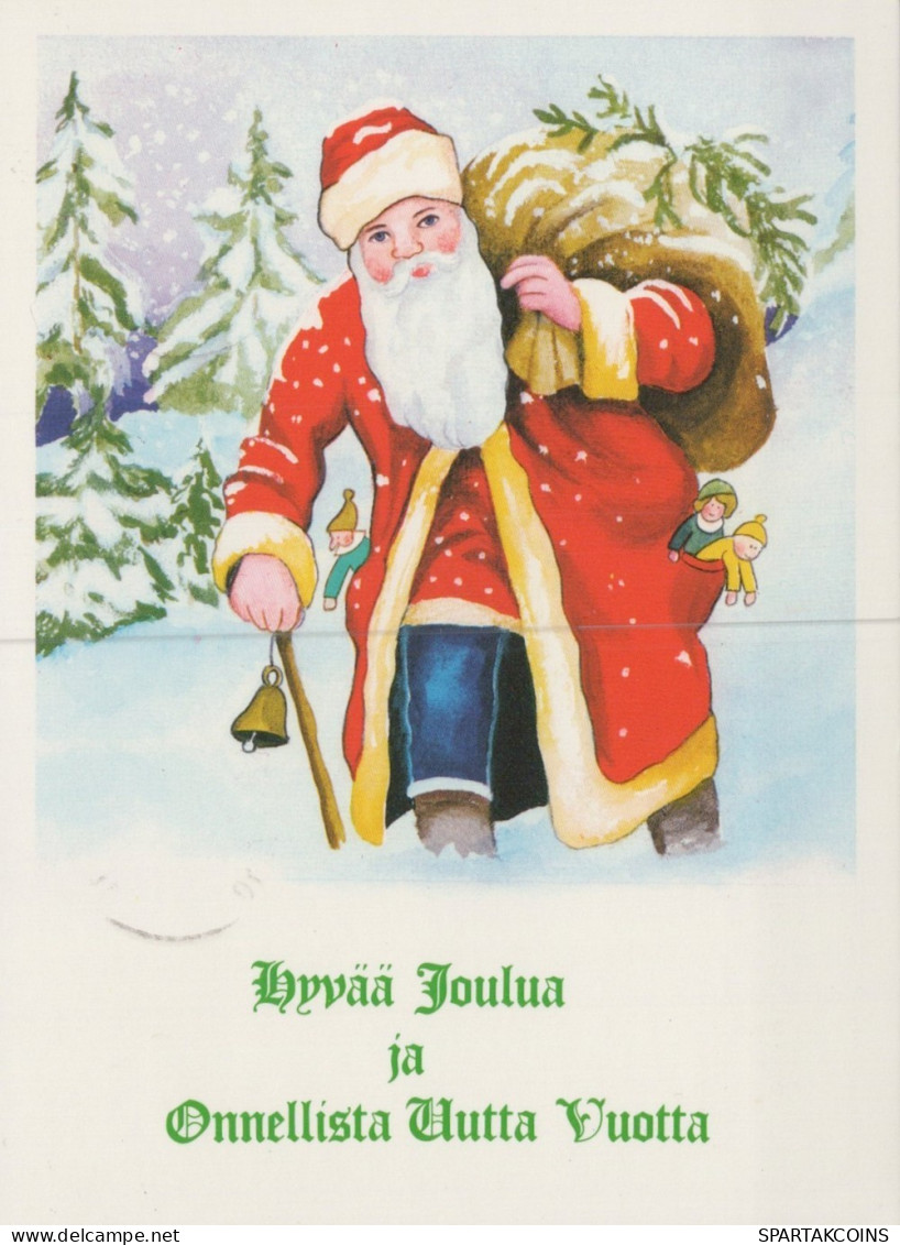 WEIHNACHTSMANN SANTA CLAUS WEIHNACHTSFERIEN Vintage Postkarte CPSM #PAK825.DE - Santa Claus