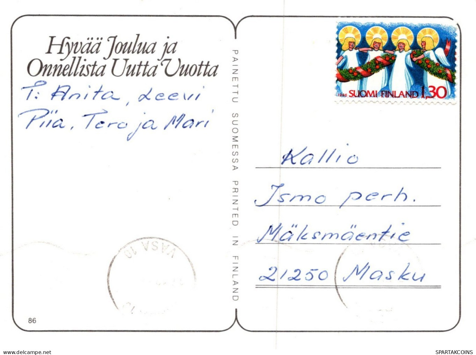 WEIHNACHTSMANN SANTA CLAUS WEIHNACHTSFERIEN Vintage Postkarte CPSM #PAK825.DE - Santa Claus