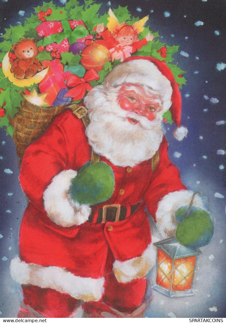 WEIHNACHTSMANN SANTA CLAUS WEIHNACHTSFERIEN Vintage Postkarte CPSM #PAK208.DE - Santa Claus
