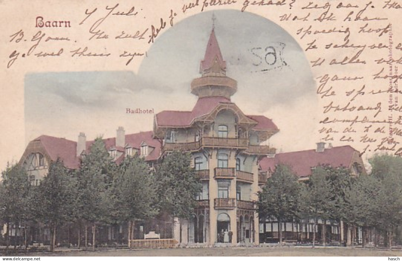 481840Baarn, Badhotel. (poststempel 1904) - Baarn