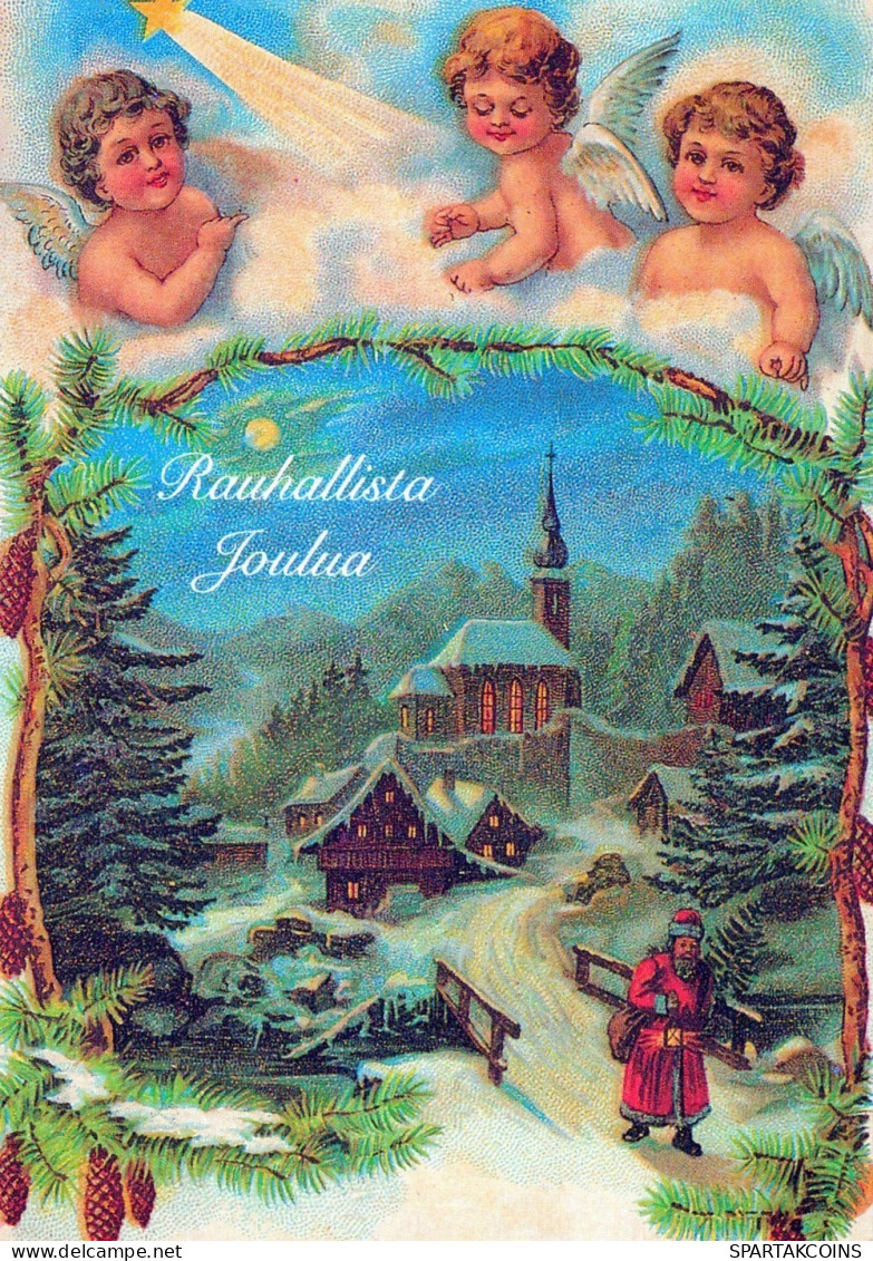 ENGEL WEIHNACHTSFERIEN Feiern & Feste Vintage Ansichtskarte Postkarte CPSM #PAH500.DE - Anges