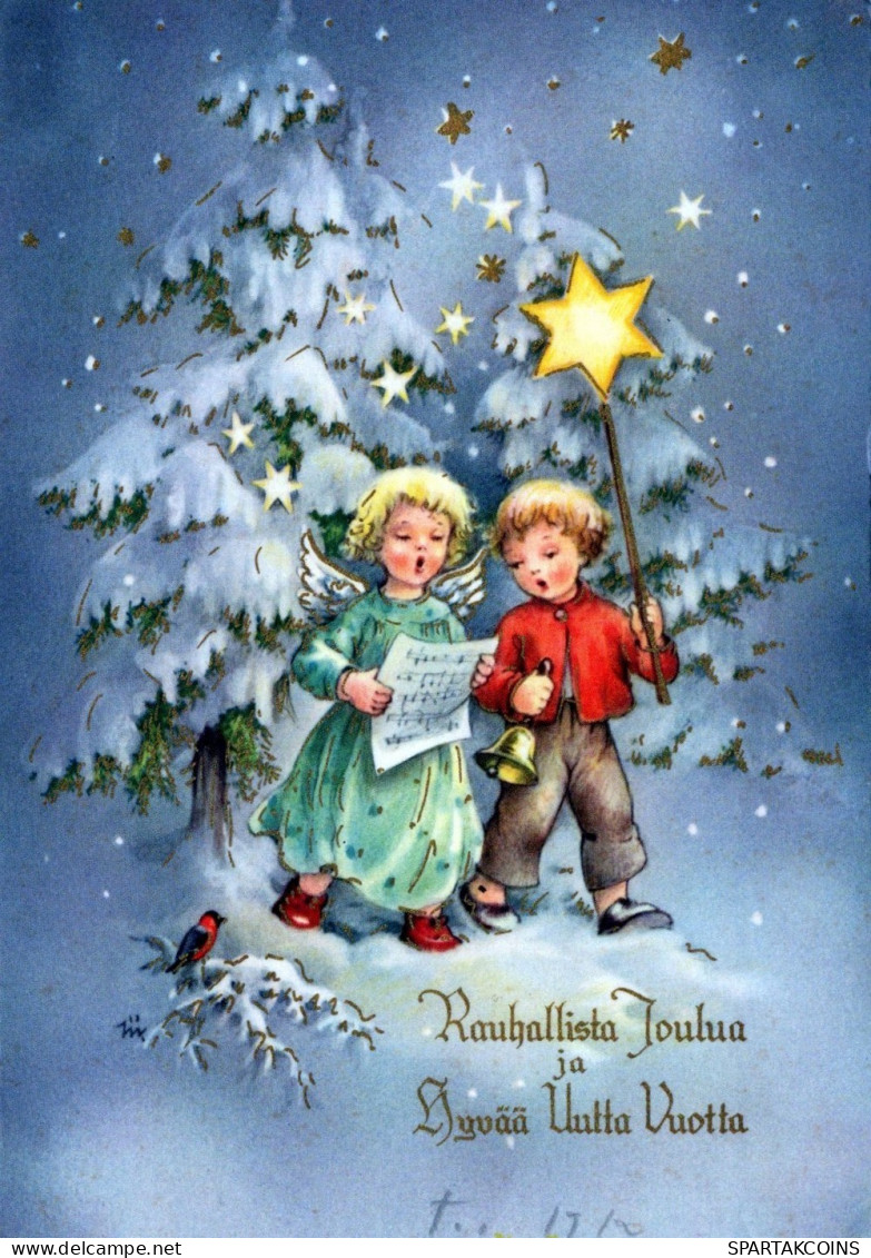 ENGEL WEIHNACHTSFERIEN Feiern & Feste Vintage Ansichtskarte Postkarte CPSM #PAH562.DE - Anges