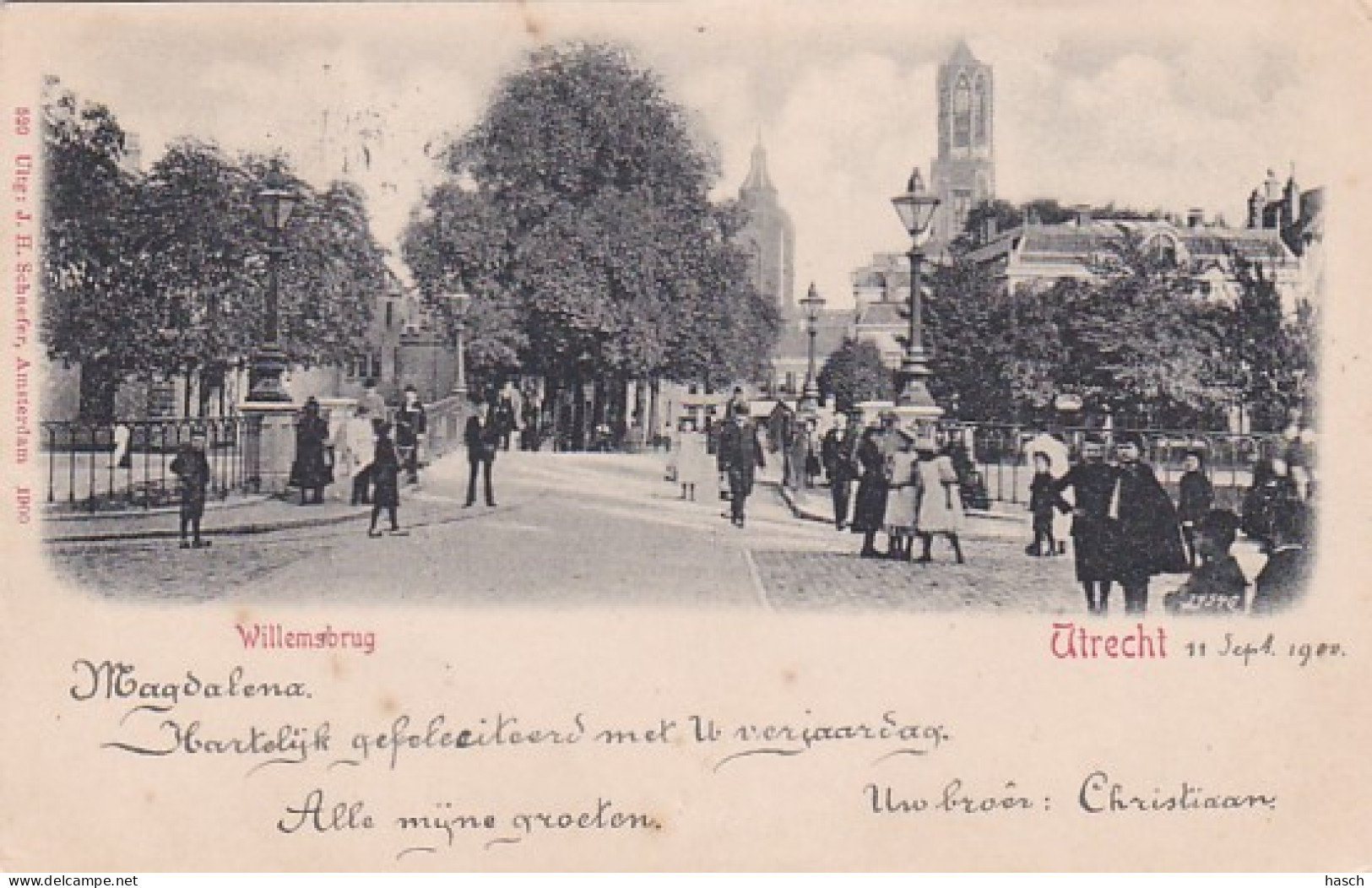 481860Utrecht. Willemsbrug. (poststempel 1900)(zie Hoeken En Randen) - Utrecht