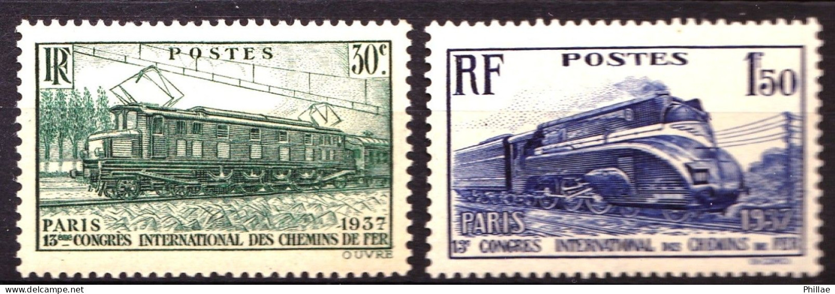 339 / 340 - Paire Chemins De Fer - Neufs N** - TB - Unused Stamps