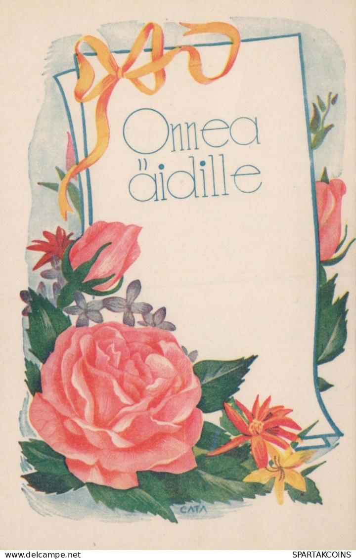 FLEURS Vintage Carte Postale CPA #PKE601.FR - Blumen