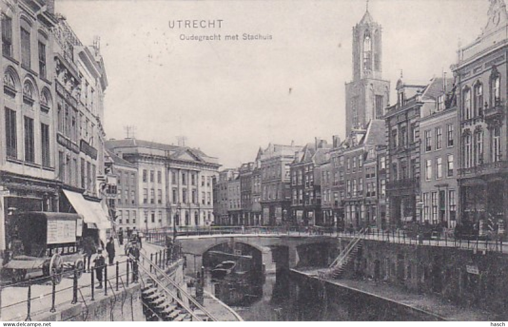 481884Utrecht, Oudegracht Met Stadhuis. 1906. - Utrecht