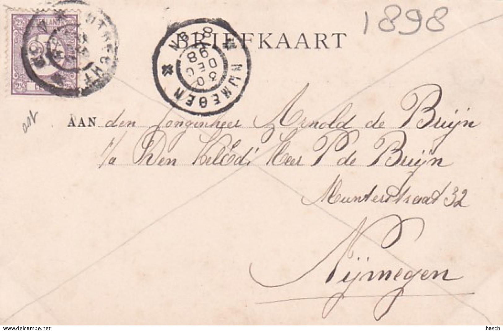 481894Utrecht, Domkerk (poststempel 1898)Met Paardentram Lijn 12)(kaart Uit Album) - Utrecht