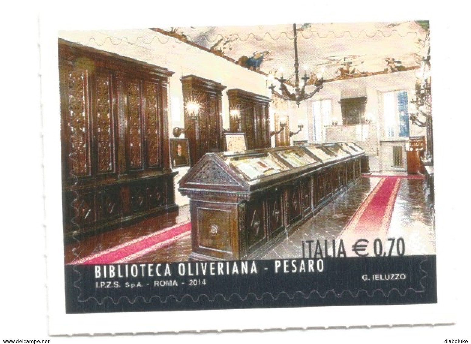 (REPUBBLICA ITALIANA) 2014, BIBLIOTECA OLIVERIANA, PESARO - Francobollo Nuovo MNH - 2011-20:  Nuevos