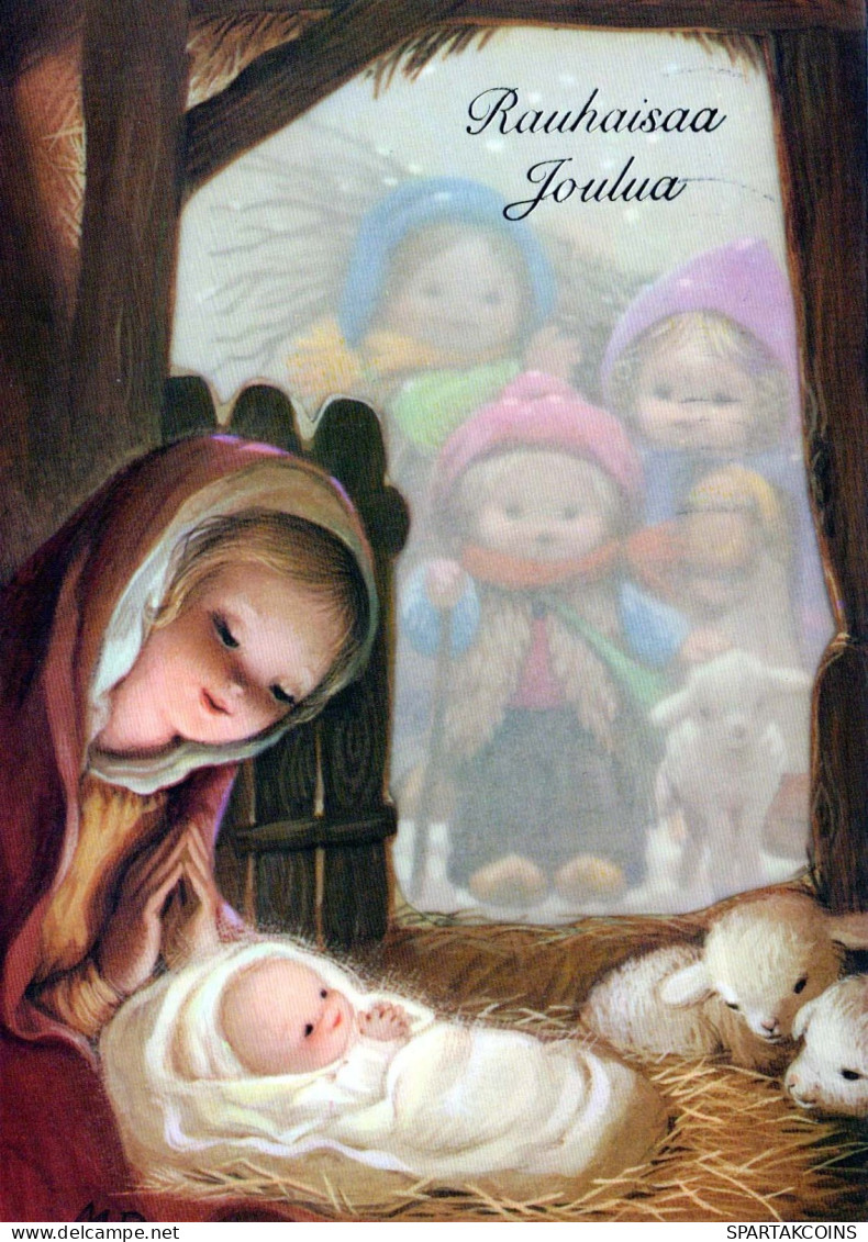 Vierge Marie Madone Bébé JÉSUS Religion Vintage Carte Postale CPSM #PBQ043.FR - Vierge Marie & Madones