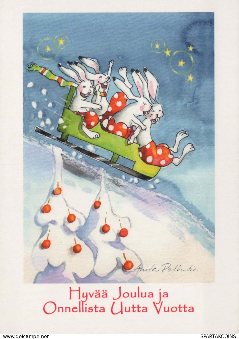 Bonne Année Noël Vintage Carte Postale CPSM #PBN032.FR - Año Nuevo