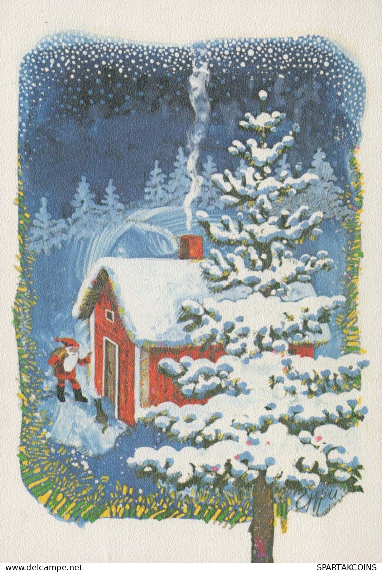 Bonne Année Noël Vintage Carte Postale CPSM #PBM901.FR - Año Nuevo