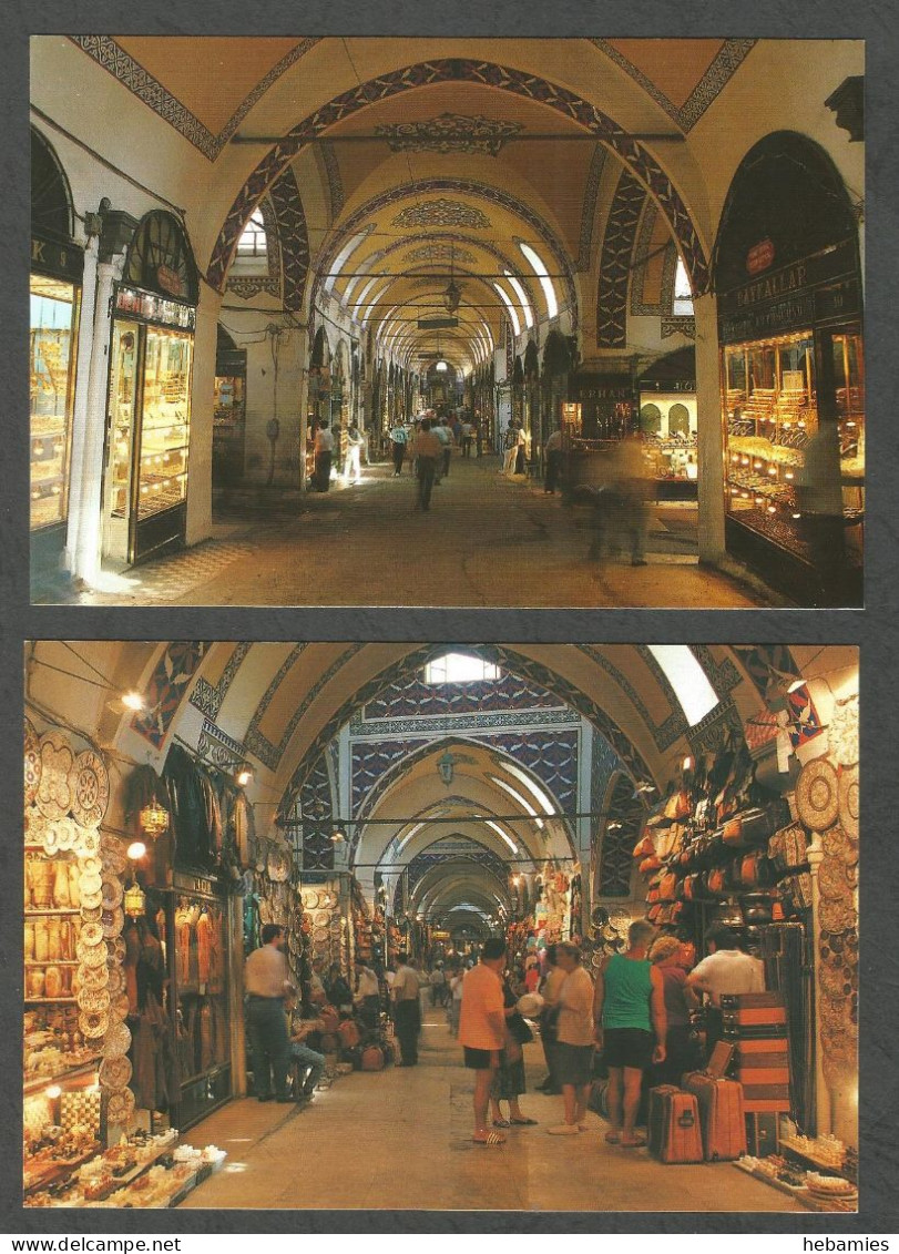 GRAND BAZAAR - ISTANBUL - 2 POSTCARDS - TURKEY - TÜRKIYE - - Turkije