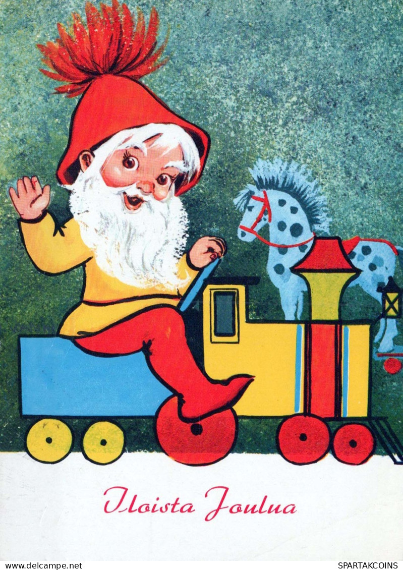 PÈRE NOËL Bonne Année Noël Vintage Carte Postale CPSM #PBL286.FR - Santa Claus