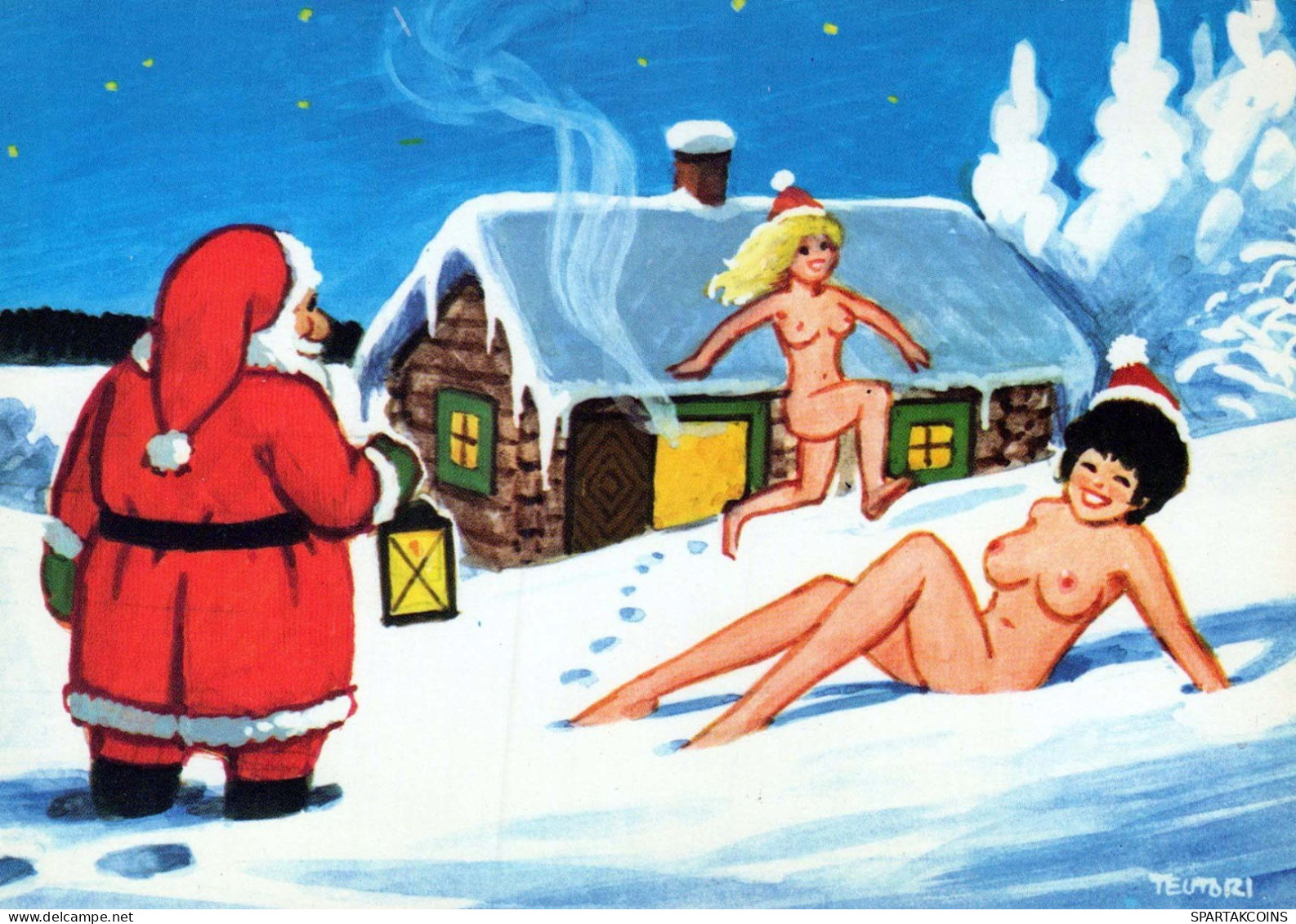 PÈRE NOËL Bonne Année Noël Vintage Carte Postale CPSM #PBL410.FR - Santa Claus