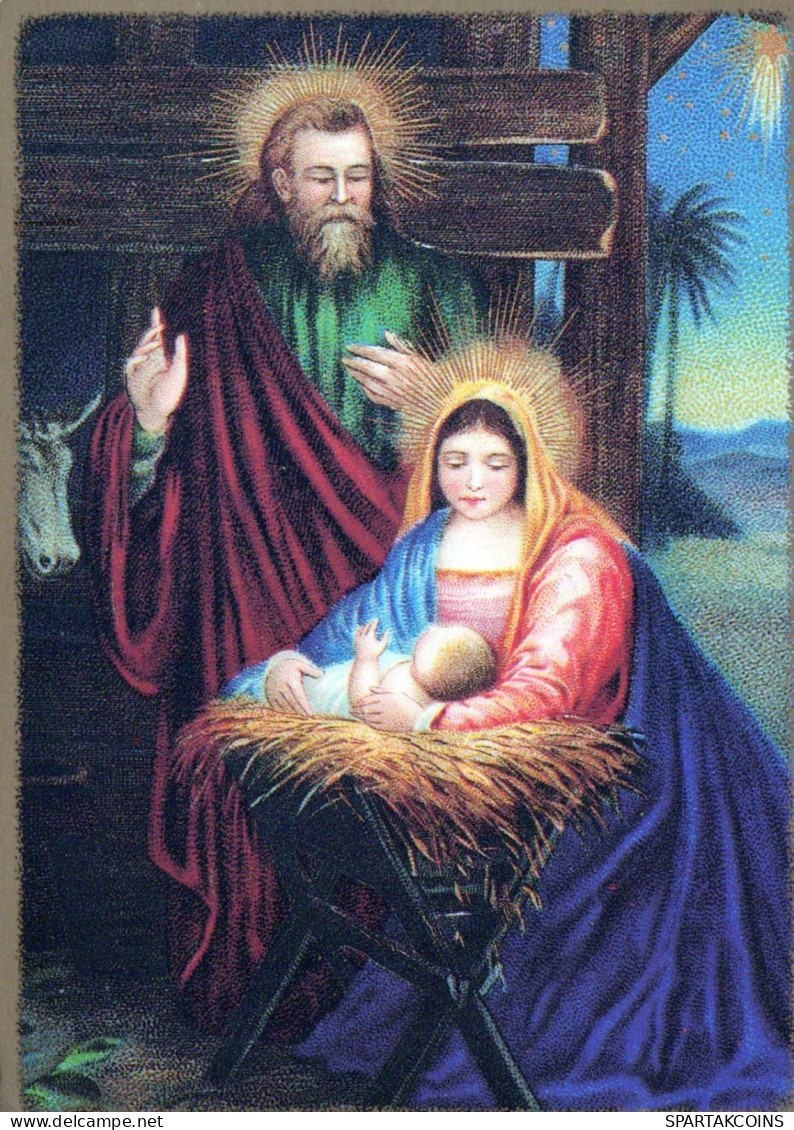 Vierge Marie Madone Bébé JÉSUS Noël Religion Vintage Carte Postale CPSM #PBB882.FR - Jungfräuliche Marie Und Madona