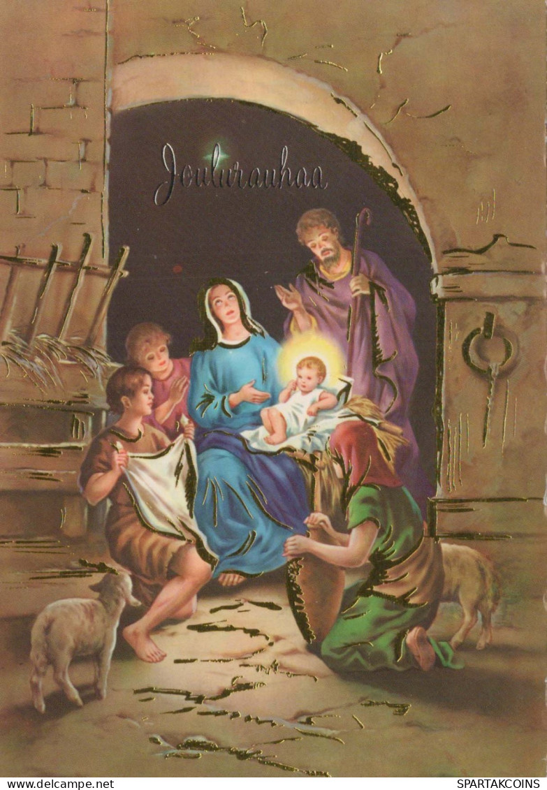 Vierge Marie Madone Bébé JÉSUS Noël Religion Vintage Carte Postale CPSM #PBB818.FR - Vierge Marie & Madones