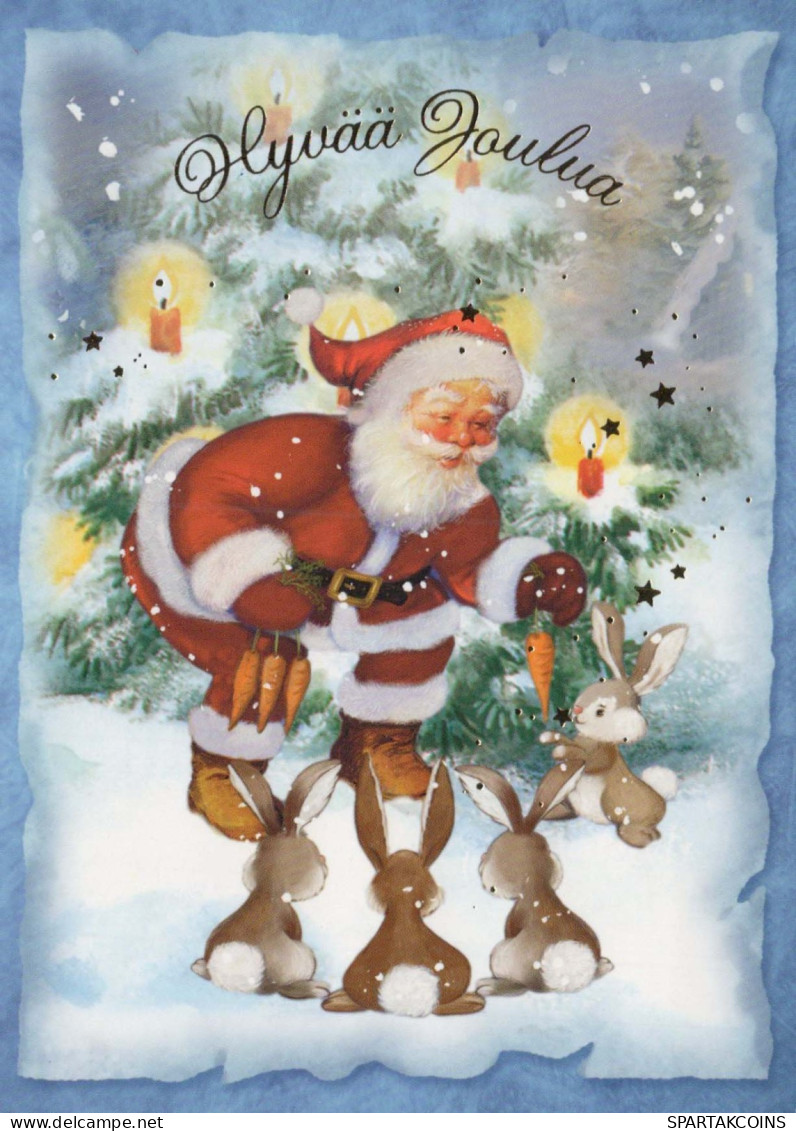 PÈRE NOËL Bonne Année Noël Vintage Carte Postale CPSM #PBL476.FR - Santa Claus