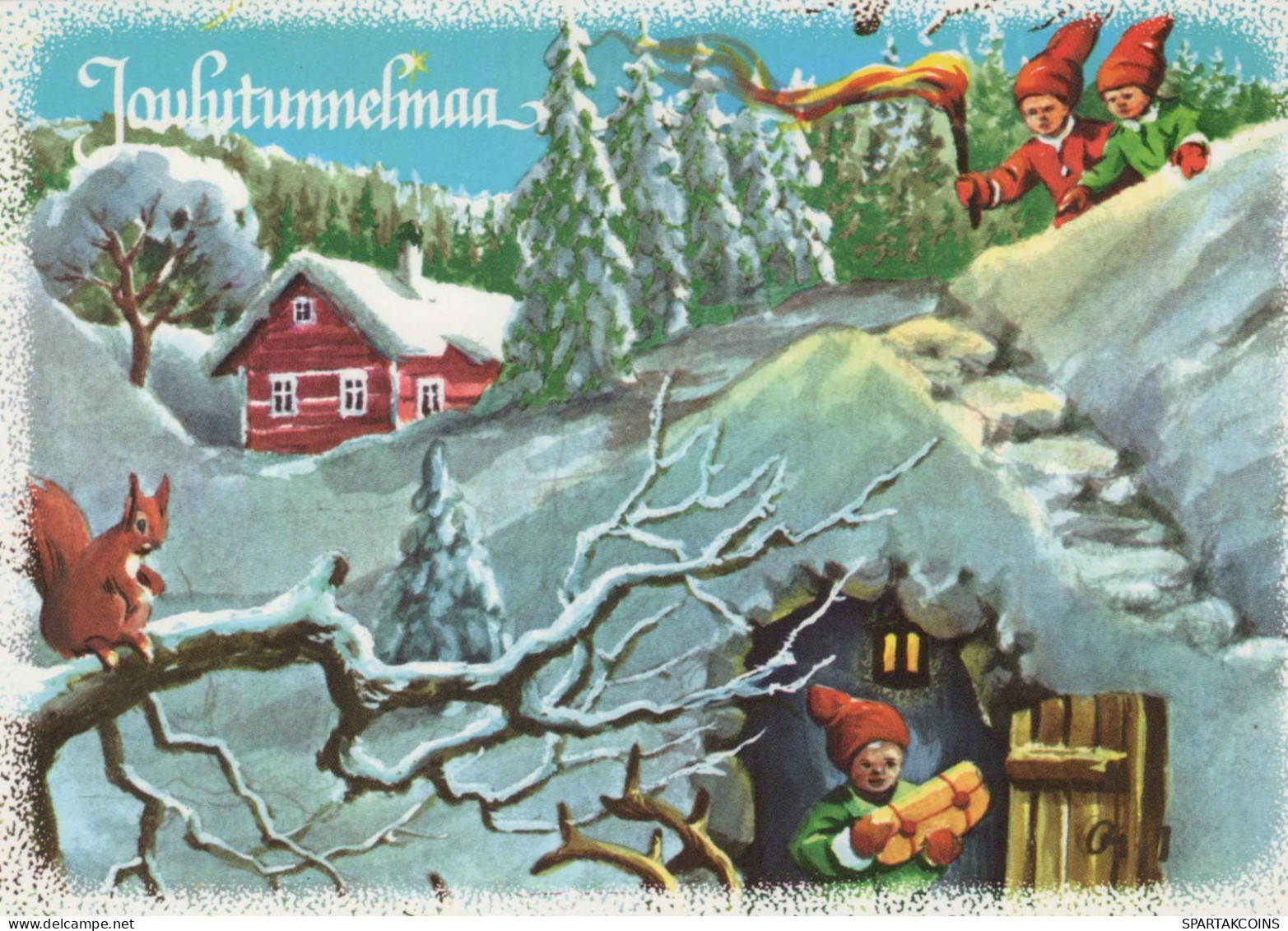 Bonne Année Noël GNOME Vintage Carte Postale CPSM #PBA968.FR - Año Nuevo