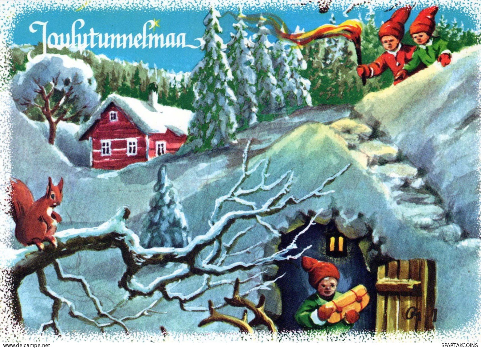 Bonne Année Noël GNOME Vintage Carte Postale CPSM #PBA968.FR - Año Nuevo