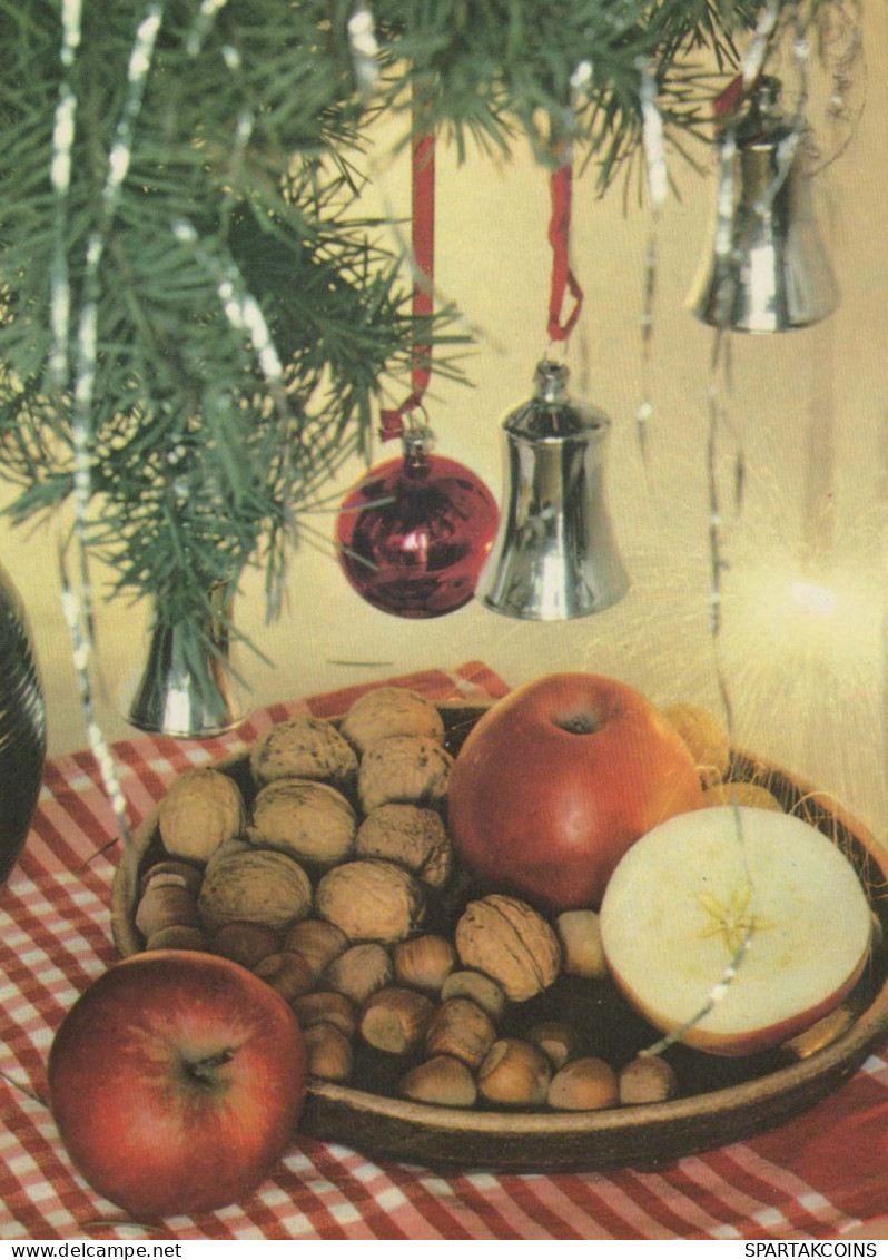 Bonne Année Noël BOUGIE Vintage Carte Postale CPSM #PBA837.FR - Año Nuevo