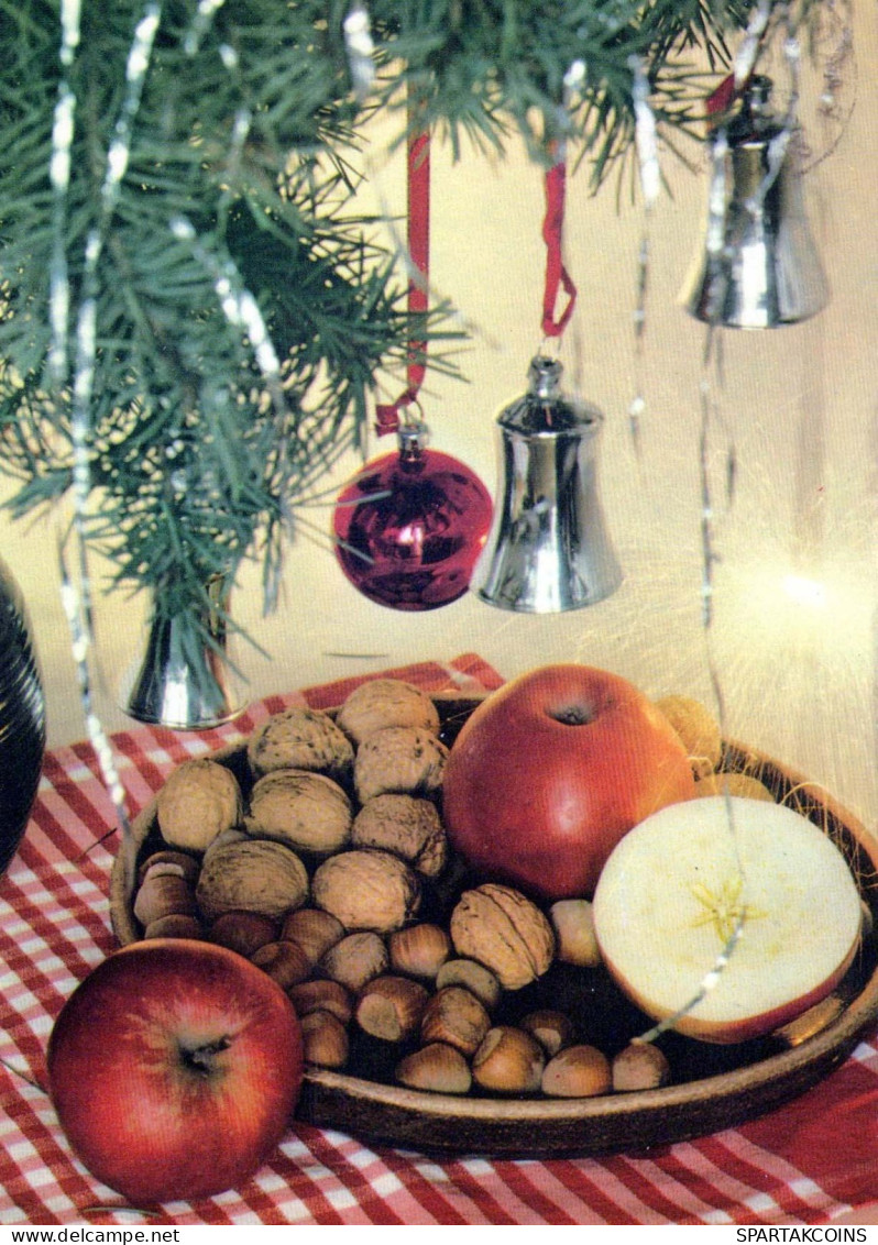 Bonne Année Noël BOUGIE Vintage Carte Postale CPSM #PBA837.FR - Año Nuevo