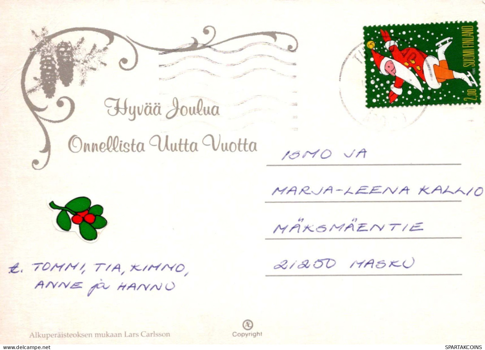 Bonne Année Noël GNOME Vintage Carte Postale CPSM #PBA714.FR - Año Nuevo