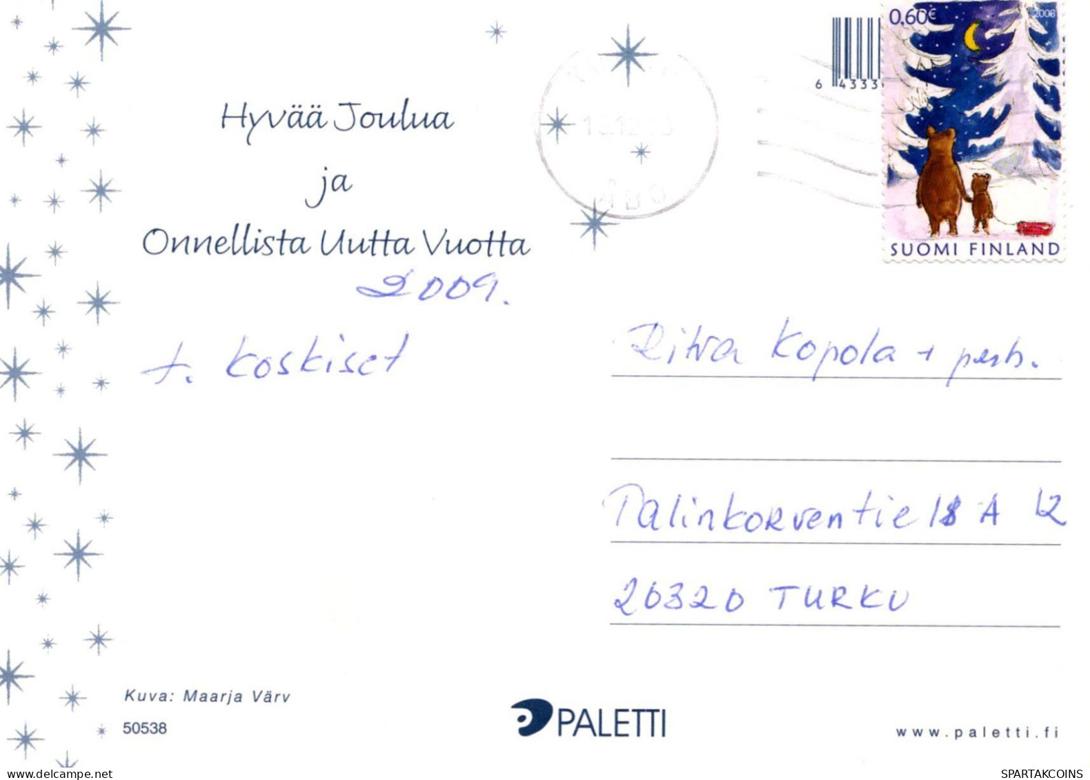 Bonne Année Noël BOUGIE Vintage Carte Postale CPSM #PAZ519.FR - Año Nuevo
