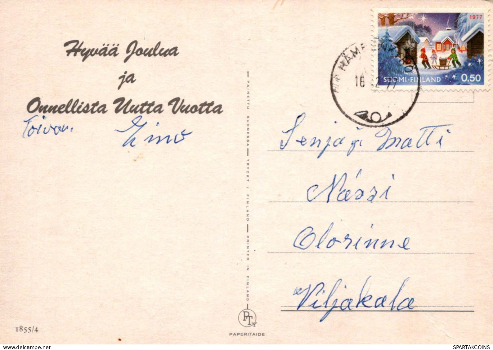 Bonne Année Noël BOUGIE Vintage Carte Postale CPSM #PAZ277.FR - Año Nuevo