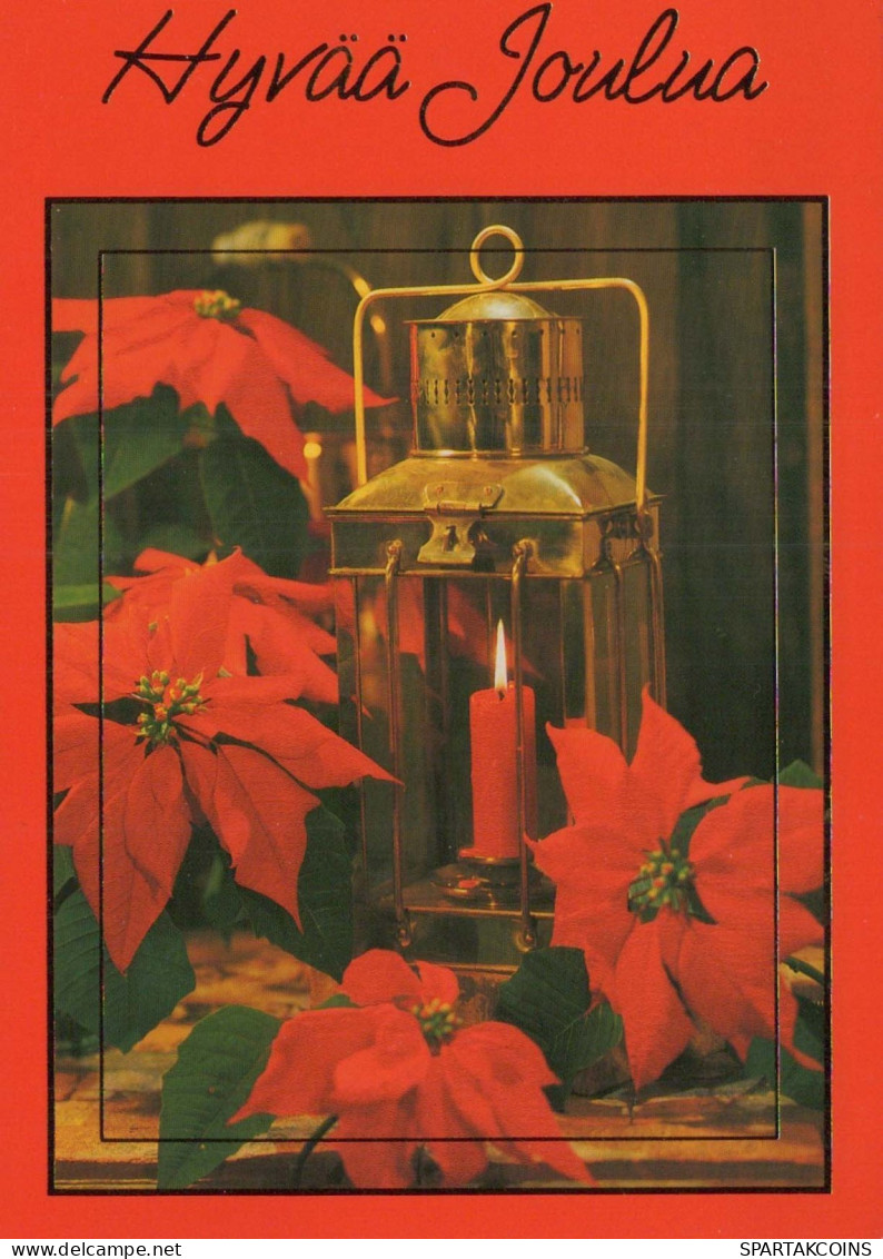 Bonne Année Noël BOUGIE Vintage Carte Postale CPSM #PBA033.FR - Año Nuevo