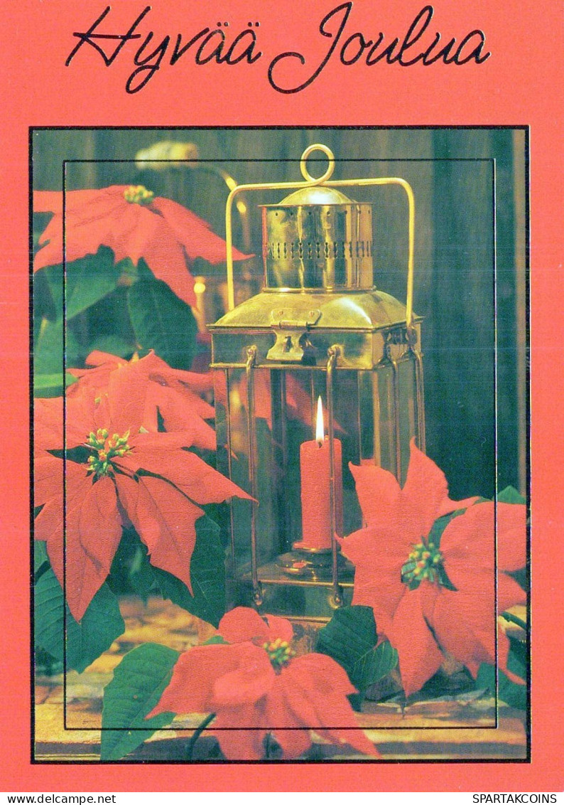 Bonne Année Noël BOUGIE Vintage Carte Postale CPSM #PBA033.FR - Año Nuevo