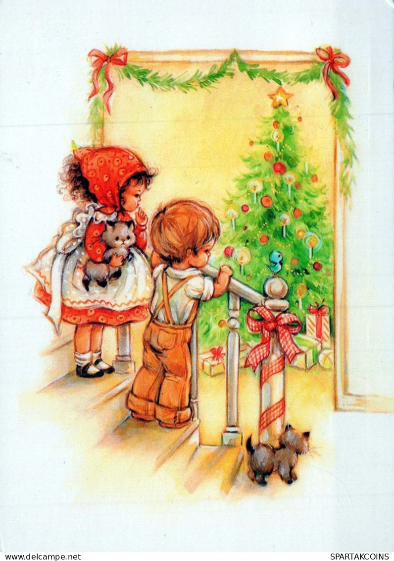 Bonne Année Noël ENFANTS Vintage Carte Postale CPSM #PAY814.FR - Año Nuevo