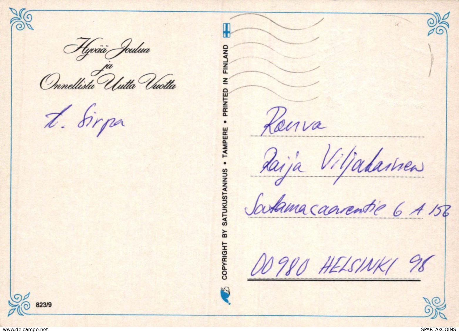 Bonne Année Noël BOUGIE Vintage Carte Postale CPSM #PAW283.FR - Año Nuevo